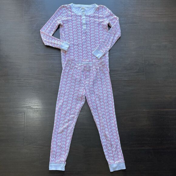 Roller Rabbit Girls Pima Cotton Elephant Printed Long Sleeve 2PC Pajama Set 10 - Picture 7 of 12